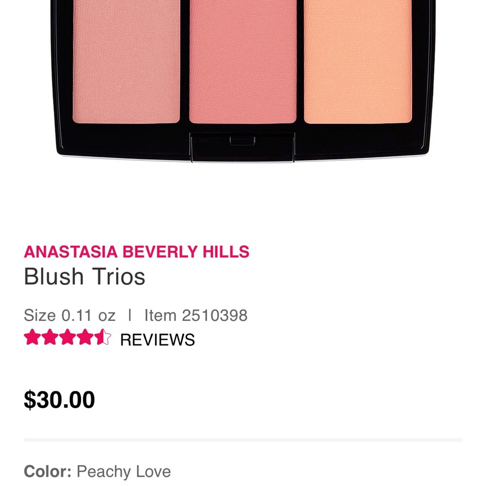Anastasia Beverly Hills blush trio peachy love